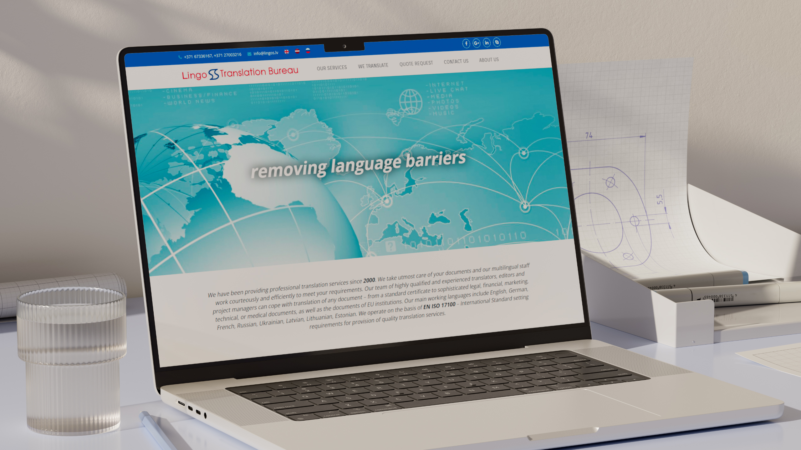 Translation agency multilanguage website development