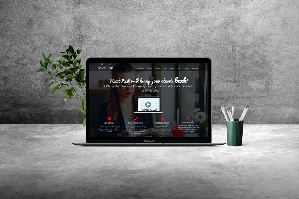 Nextvisit - CRM product website
