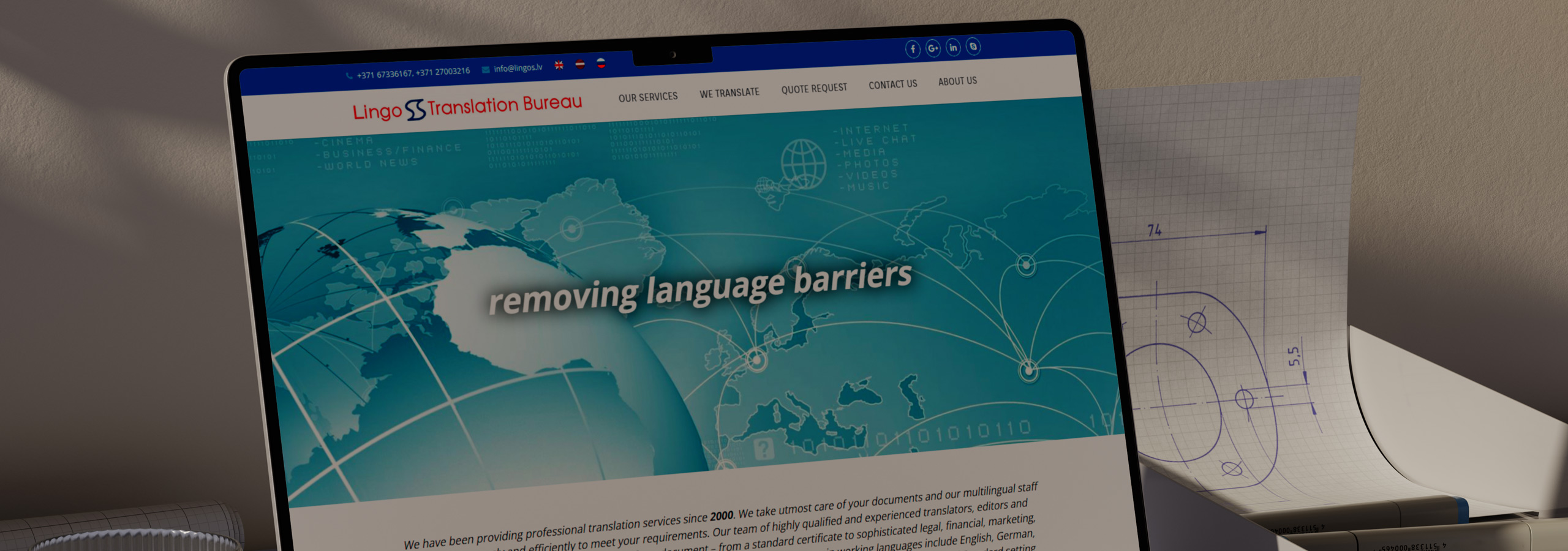 Translation agency multilanguage website development