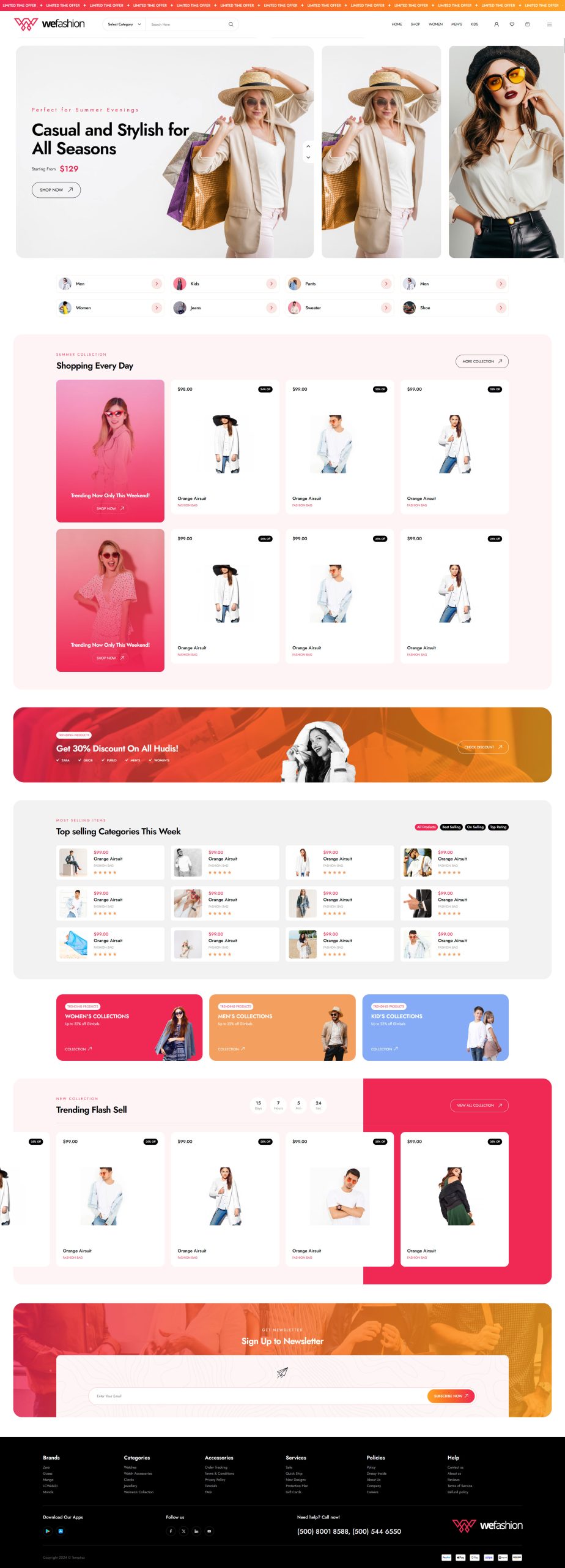 Custom fashion website development